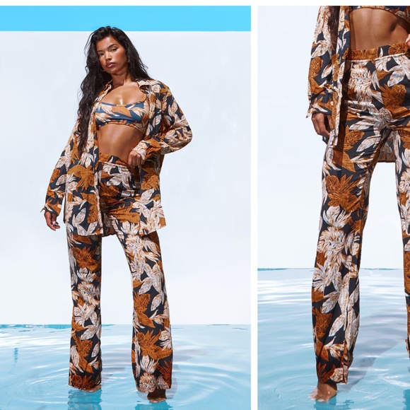 Tropical Pants (SIZE 6) & shirt (size 4) SET - Picture 1 of 6